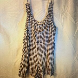 Checkered Sleeveless Romper